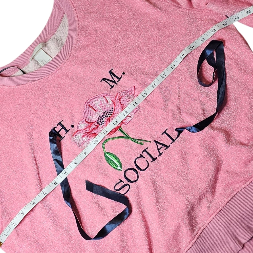 H&M Pink Sweater with Floral Design - Picture 7 of 8